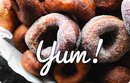 Yum! The cafe has best doughnuts in town